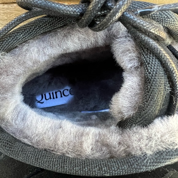 Quince Black Shearling Shoes size 8 - Picture 3 of 5